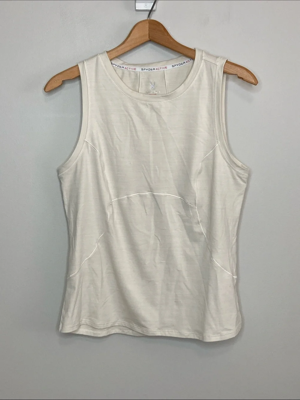 Spyder Active Cream Athletic Tank Top, Women’s Size Medium